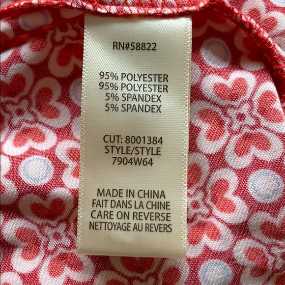 MAX STUDIO RED PRINTED SLEEVELESS JERSEY DRESS - Picture 7 of 7